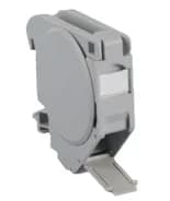 Крепление для Keystone Jack на DIN-рейку в распределительные щиты для промышленных решений Hyperline FP-IE-DIN-KJ-1A-GY