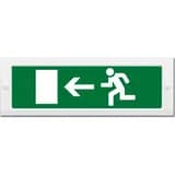 Табло М-24 Человек влево в дверь (на защелках) (зелен.фон) (ИП Раченков А.В.)