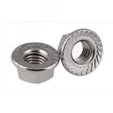 Гайка с насечкой, препятствующей откручиванию оцинкованная М5 (DIN 6923) (100 шт/уп)