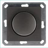 Светорегулятор поворотно-нажимной (диммер) LED 30-400Вт 1gang 2way механизм мокко Jasmart G4012Z