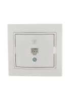 Розетка телефонная 1-м СП Mira RJ11 бел./бел. LEZARD 701-0202-137