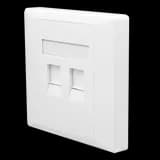 Лицевая панель 2 порта (80х80, Keystone, шторка)