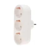 Разветвитель 3-м с заземл. 16А IP20 линейный бел. Rexant 11-1079