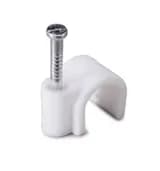 Скоба пластиковая с гвоздём круглая (100 шт/уп) СПК 10