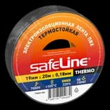 Изолента SAFELINE THERMO 19мм х 20м х 0,18 мм черный, термостойкая Росэл