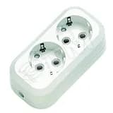 Колодка удлинителя 2 гнезда с заземлением