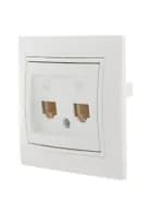 Розетка компьютерная + телефонная 2-м СП Mira RJ45 + RJ11 бел./бел. LEZARD 701-0202-143