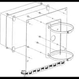 Кронштейн для крепления на опору блока питания БПУ-3-230VAC-24VAC/10А