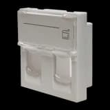 Лицевая панель 2 порта (45х45, Keystone, шторки) (DIY)