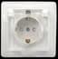 РСбш10-3-ККБ-44 Розетка 1местн. с з/к с защ. штор. с кр. керамика IP44 16А КВАРТА (белый) IEK (ERK70-K01-10-DM-44) (8 шт/упак)