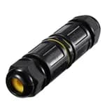 Соединитель-коннектор 5контактный LD546 с рычажной клеммой с пружинным контактом водонепроницаемый черный 49234