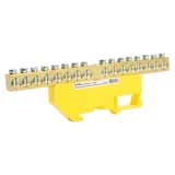Шина PE STEKKER на изоляторе 812 на DINрейку 16 выводов желтый LD55581216 49557