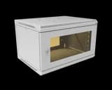 Шкаф телекоммуникационный настенный разборный МИКсистем 19" Basis 6U 600*450  дверь стекло