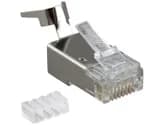 Коннекторы Hyperline PLUG-8P8C-UV-C6-TW-SH-10 (RJ45, CAT.6, экранированные, под толстую жилу, со вставкой, 10 шт.)