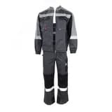 Костюм мужской ФОРМУЛА КОТТОН ФП2 куртка, полукомбинезон, цвет т/серый, св/серый с чёрным, р. 64-66/182-188