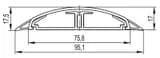 Кабель-канал 75x17 напольный CSP-F DKC 01331 (2 м)