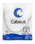 Патч-корд Cabeus PC-UTP-RJ45-Cat.6-0.3m (U/UTP, CAT.6, PVC, 0.3 м, серый) (7272c)
