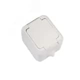 Розетка с крышкой белая в сборе брызгозащищенная IP44 Makel