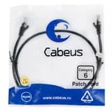 Патч-корд Cabeus PC-UTP-RJ45-Cat.6-1m-BK (U/UTP, CAT.6, PVC, 1 м, черный) (8663c)