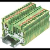 Клемма ТР 1-1 земля, сечение 2,5 мм. кв., желто-зеленая