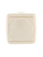 Розетка 1-м ОП Nata 16А IP20 с заземл. с защ. крышкой керамика крем. LEZARD 710-0300-123