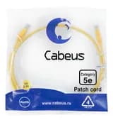 Патч-корд Cabeus PC-UTP-RJ45-Cat.5e-1m-YL (U/UTP, CAT.5E, PVC, 1 м, желтый) (7673c)