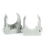 Крепеж-клипса для труб для прямого монтажа серая в гофроящике d20 мм (1200шт/кор) Промрукав