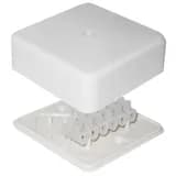 Коробка распределительная ОП 78х78х30мм с клемм. 6 выходов 10А 6 контактов крышка на винтах бел. Epplast 170220