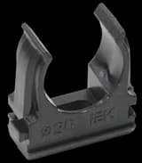 Клипса-зажим для труб D20 черная (100 шт)