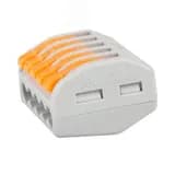 Клемма строительно-монтажная OptiKit СМК 222-415 с рычагом 5 отверстий 0,2-2,5(4,0)мм2