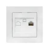 Валенсия розетка компьютерная RJ-45 1-местная белая EKF PROxima