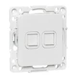 Стокгольм Механизм розетки RJ-45 2-местной белый EKF