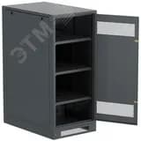 Шкаф LINEA B (пустой) 1450х600х950мм металлическая дверь черный ITK