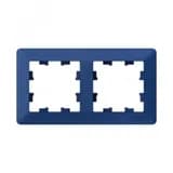 ATLASDESIGN AIR 2-постовая РАМКА, АКВАМАРИН/дымчатый черный Systeme Electric