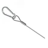 Трос оцинкованный с карабином и замком 2 м, толщина 2,0 мм, Сендзимир цинк OSTEC