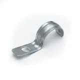 Скоба металлическая однолапковая усиленная противопожарная СМОУ d25-26 мм отв. d 6,5 мм (100шт/800шт уп/кор) Промрукав