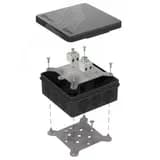 Коробка огнестойкая для о/п двухкомпонентная 60-0303-9005-FR2.5-4 Е15-Е120 100х100х40 RAL9005 Промрукав (17 шт/уп)