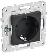 Розетка SKANDY 16А с заземл. защ. шторки безвинт. крепл. SK-R06G графит IEK SK-R14-16-1-K53