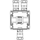 Взрывозащищенная клеммная коробка из полиэстера TBE-P-03 -(4xCBC.4 -1xTEO.4) - 2x6018ANP22CKM3SB(A) - 1x6018ANP22CKM3SB(C)1Ex e IIC Т5 Gb / Ex tb IIIC T95°C Db IP66