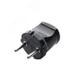 Вилка без заземления черная