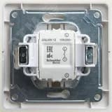 Выключатель одноклавишный, схема 1 перламутр в сборе Systeme Electric