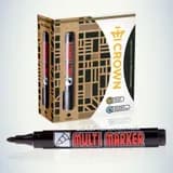 Маркер перманентный "Multi Marker" 3мм пулевидный черн. Crown Б0048239