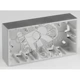 Коробка для наружного монтажа на 2 поста, черный глянец