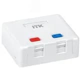 Корпус настенной розетки для 2 модулей Keystone Jack ITK