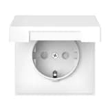 Розетка ArtGallery 16А IP20 с заземл. со шторками с крышкой быстрозажим. клем. механизм бел. SE GAL000146S