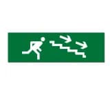 Надпись ЛЕСТНИЦА ВПРАВО ВНИЗ сменная для на защелке Элтех-сервис