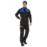 Куртка Старт, цвет черный с васильковым, р. 120-124/170-176