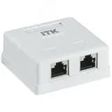 Розетка информационная настенная RJ45 кат. 5E FTP 2-порт