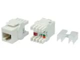 Вставка Keystone Jack RJ-45(8P8C) 5е Hyperline KJ8-8P8C-C5e-180-WH