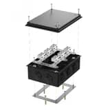 Коробка огнестойкая для кабель-канала 40-0460-FR10.0-8 Е15-Е120 RAL9005 85х85х45 (44 шт/кор)